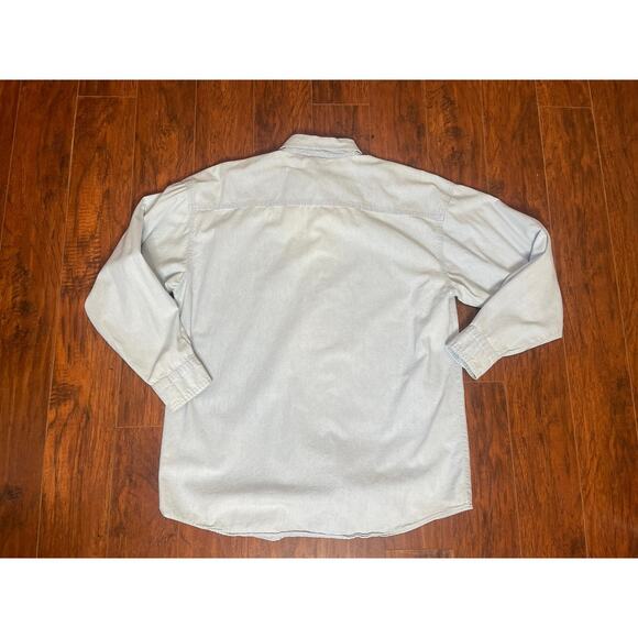 LOONEY TUNES Acme Clothing Denim Button Down Collared Shirt Size Men's Large - Picture 6 of 6